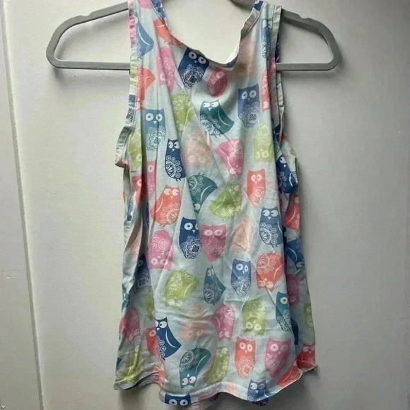 Owl pajama top size medium sleepwear - Picture 2 of 3